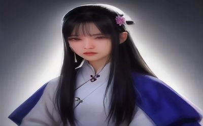 手机屏幕特写展示捆绑美女网站移动端界面，紫色渐变主题与简洁卡片布局