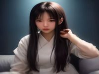 紫色渐变背景上优雅女性侧身剪影，柔和光线勾勒身体曲线，艺术感强烈且充满神秘美感
